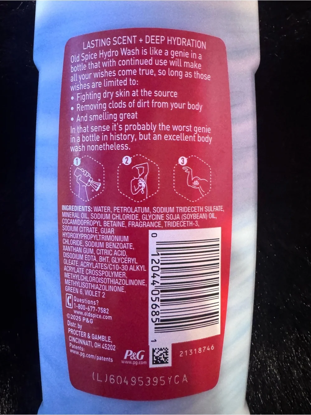 Old Spice Hydro Wash Captain Moisturizing Body Wash – Red Bottle